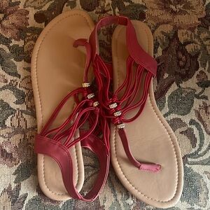 Red sandal size 11